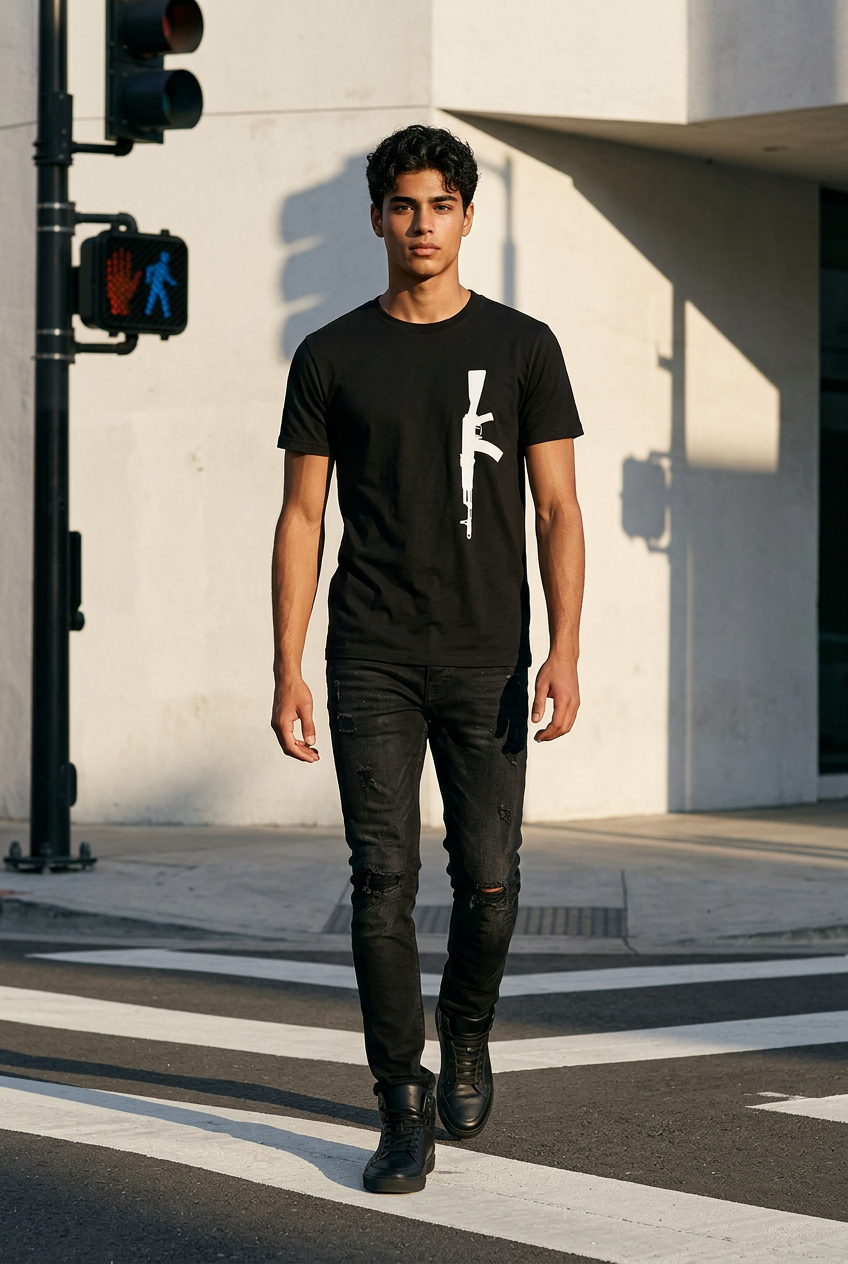 T-Shirt "AK" Fauconblack - Édition Limitée