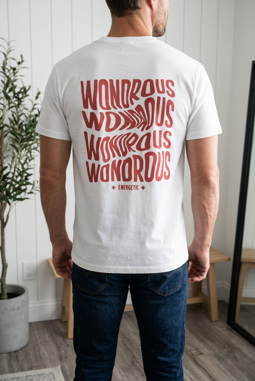 T-shirt Streetwear "WONDROUS" – Édition Energetic