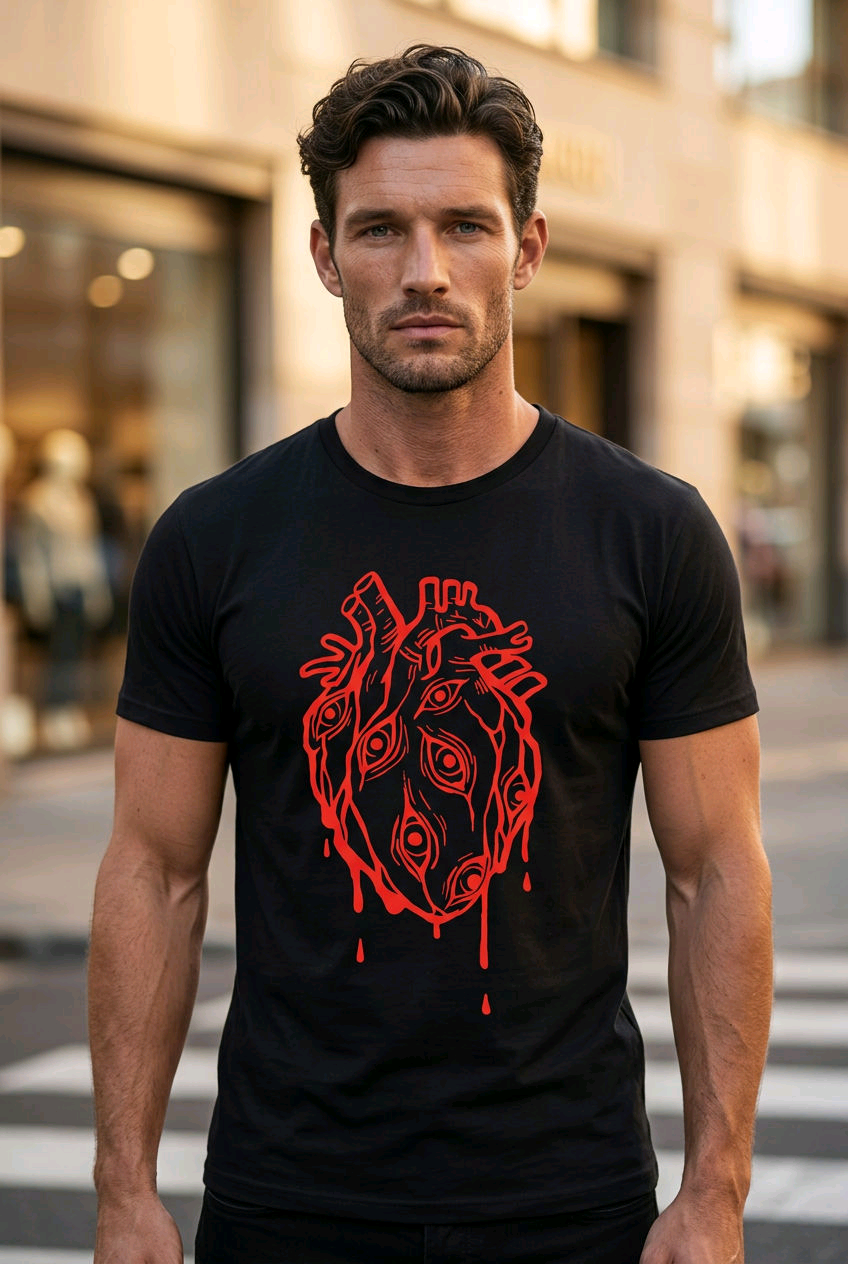 T-shirt vision cœur fauconblack