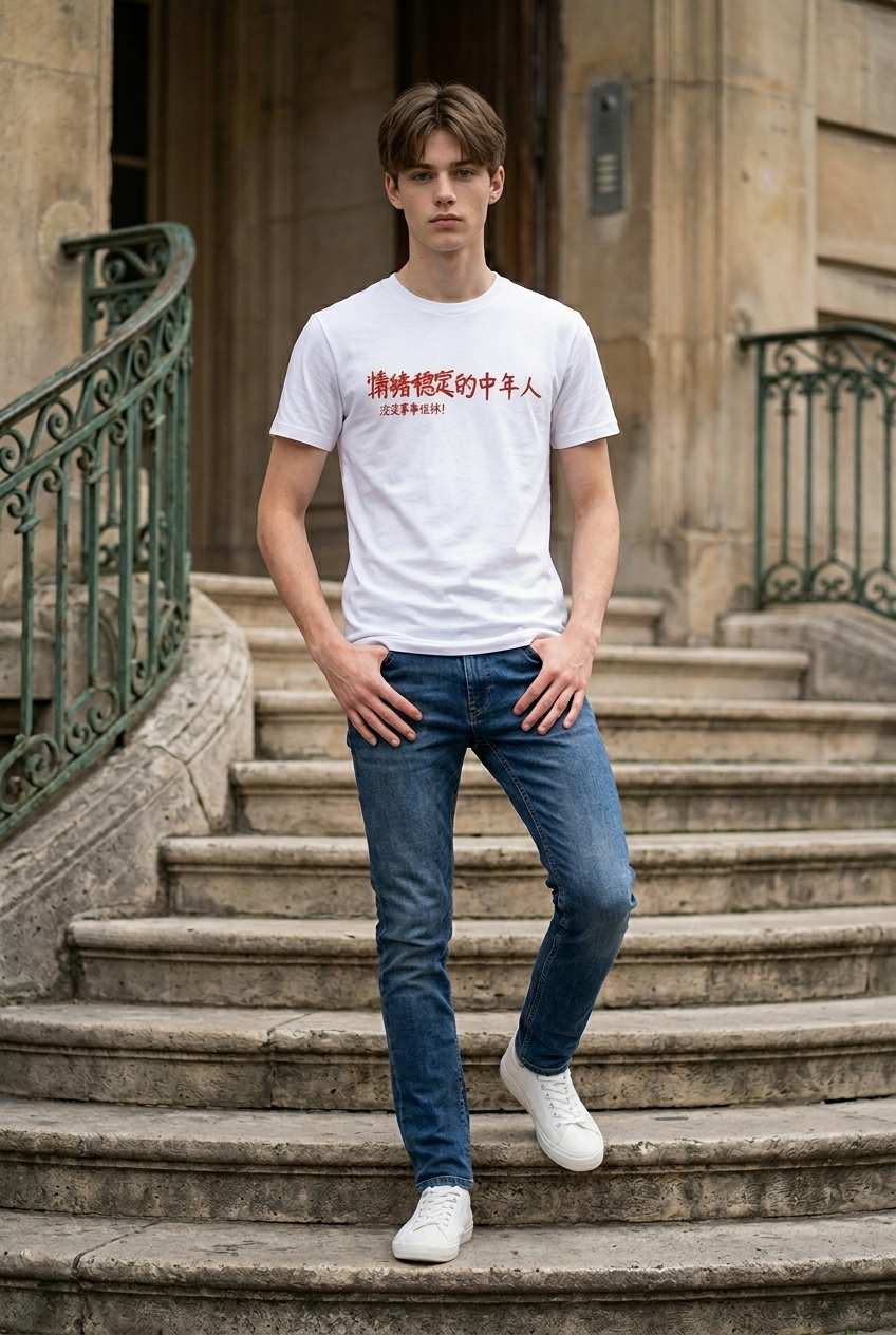T-shirt "Zen Attitude" – Édition Calligraphie Chinoise
