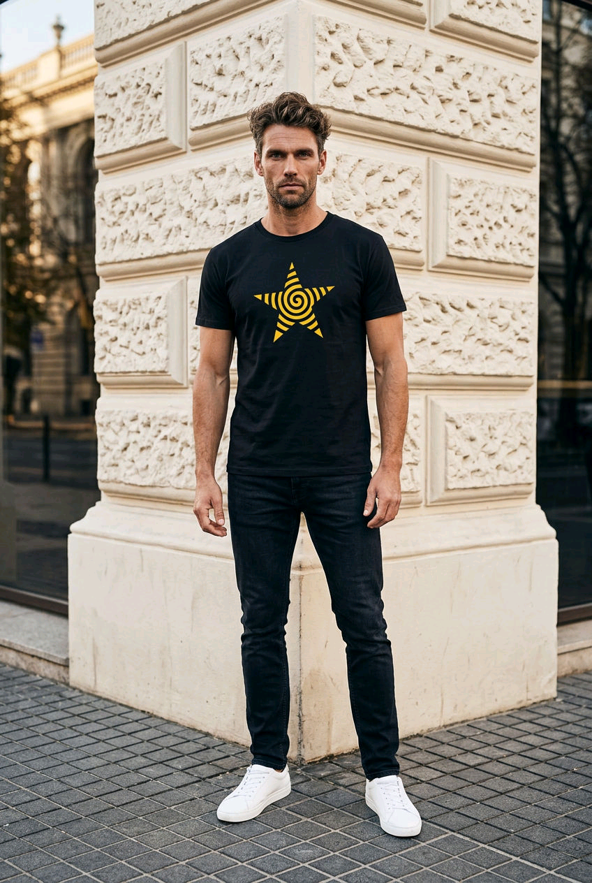 T-shirt étoile hypnotique fauconblack