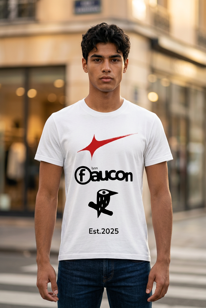 T-shirt "Faucon Lyon" – Coton Lourd 190g