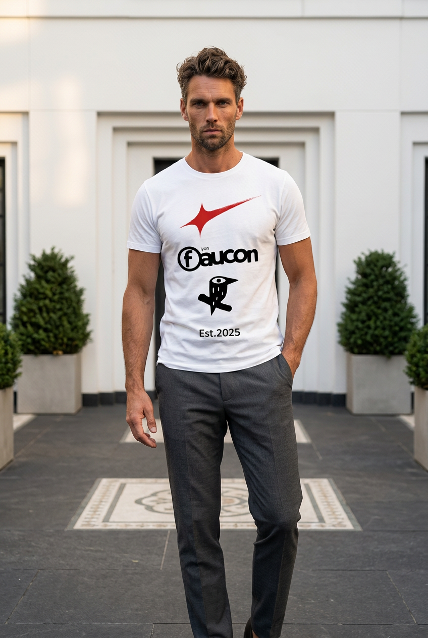T-shirt "Faucon Lyon" – Coton Lourd 190g