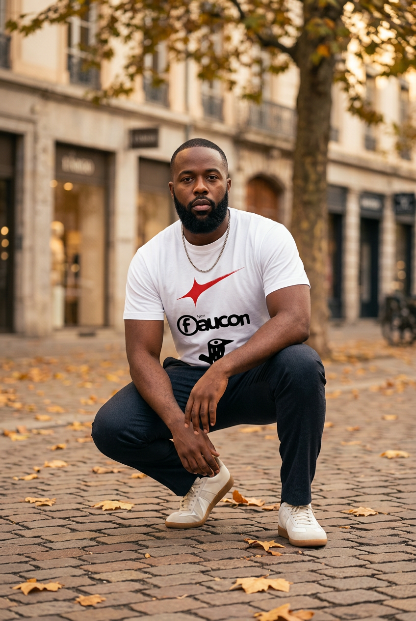 T-shirt "Faucon Lyon" – Coton Lourd 190g