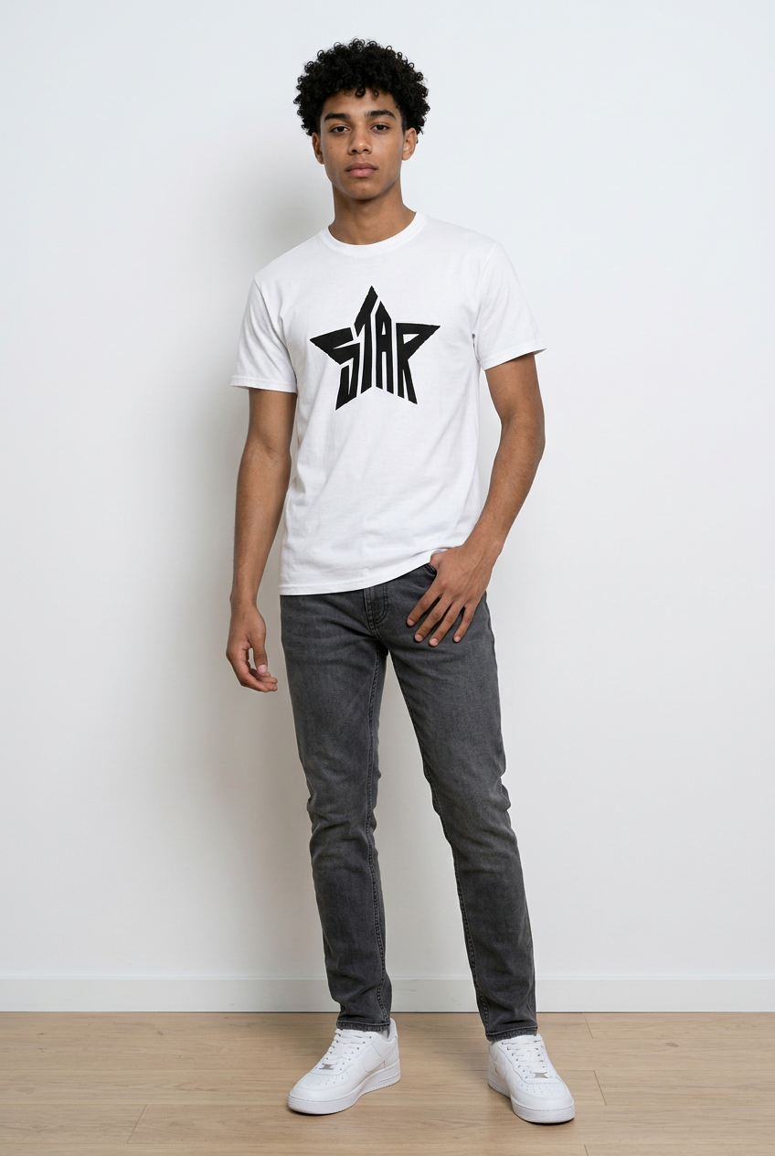T-shirt étoile star blanc